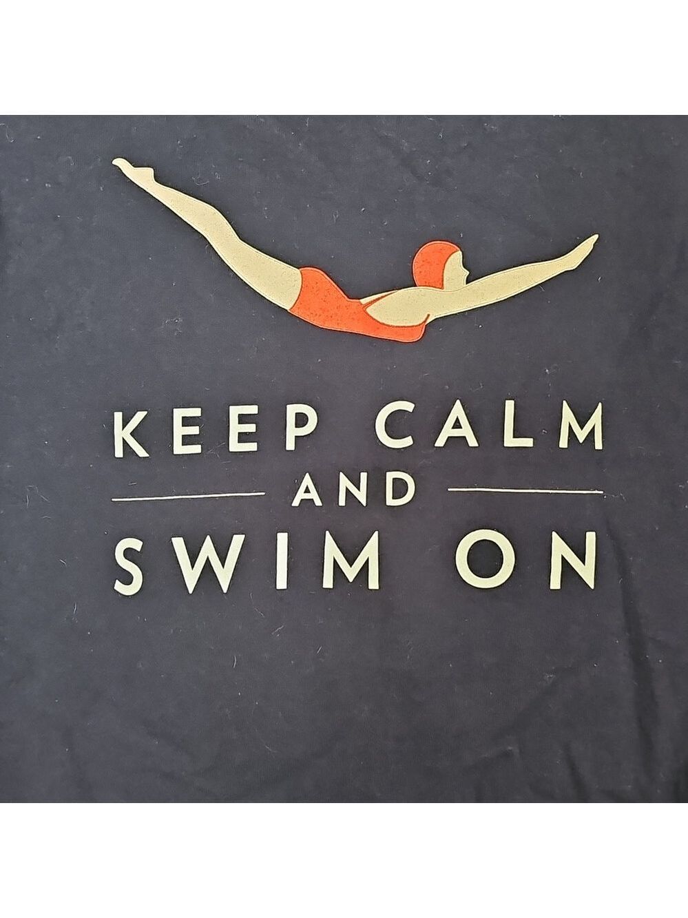 NWOT Cotton Tshirt- Keep Calm And Swim On - Picture 2 of 4